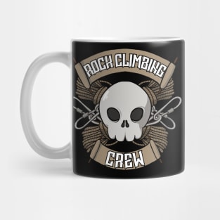 Rock climbing crew Jolly Roger pirate flag Mug